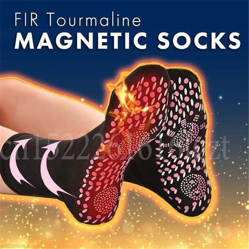 Tourmaline Self-Heating Magnetic Socks; Warm Massage Socks