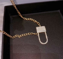 Load image into Gallery viewer, &quot;Locked In Love&quot;  Luxury Textured Chained Design Necklace; Female Jewelry

