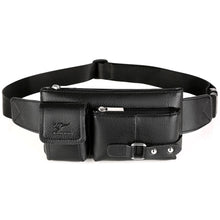 Load image into Gallery viewer, Waist Bag Men Leather Fanny Pack Chest Bag Male Casual Belt Bags Sling Crossbody Bum Bag Belly Waist Packs Heuptas

