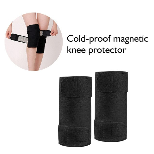 1pair Self Heating Tourmaline Magnetic Knee Brace Support Pad Thermal Therapy Outdoor Sports Ski Hiking Warm Arthritis Protector