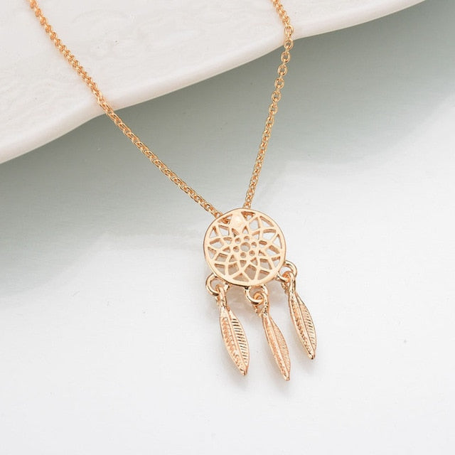 New fashion dream catcher series Jewelry necklace Exquisite alloy hollow pendant necklace Popular chain collares Gifts Women