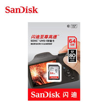 Load image into Gallery viewer, Sandisk Ultra 80MB/s SD card Class10 16gb 32gb 64gb 128GB Original TF/memory card flash stick for camera
