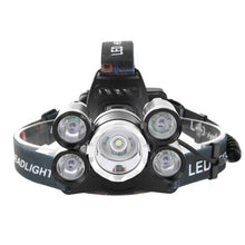 Load image into Gallery viewer, LED Headlamp 50000lm 5*T6 Headlamp Bike Head Lamp; Rechargeable (18650 Batteries Not Included)
