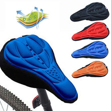 Load image into Gallery viewer, Mountain Bike Cycling Thickened Extra Comfort Ultra Soft Silicone 3D Gel Pad Cushion Cover Bicycle Saddle Seat

