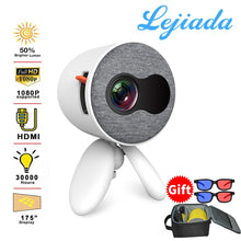 Load image into Gallery viewer, LEJIADA YG220 Mini Projector 3.5mm Audio Phone with screen Update Version Portable Pocket Projector Video Player
