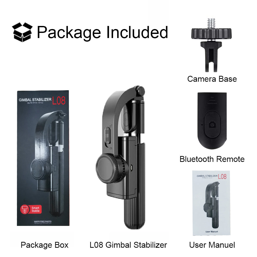 Universal Handheld Gimbal Smartphone Stabilizer for Selfie Stick; Stable Recording