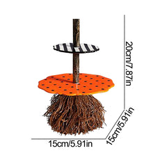 Load image into Gallery viewer, Broomstick Snack Bowl Stand; Witch; Halloween

