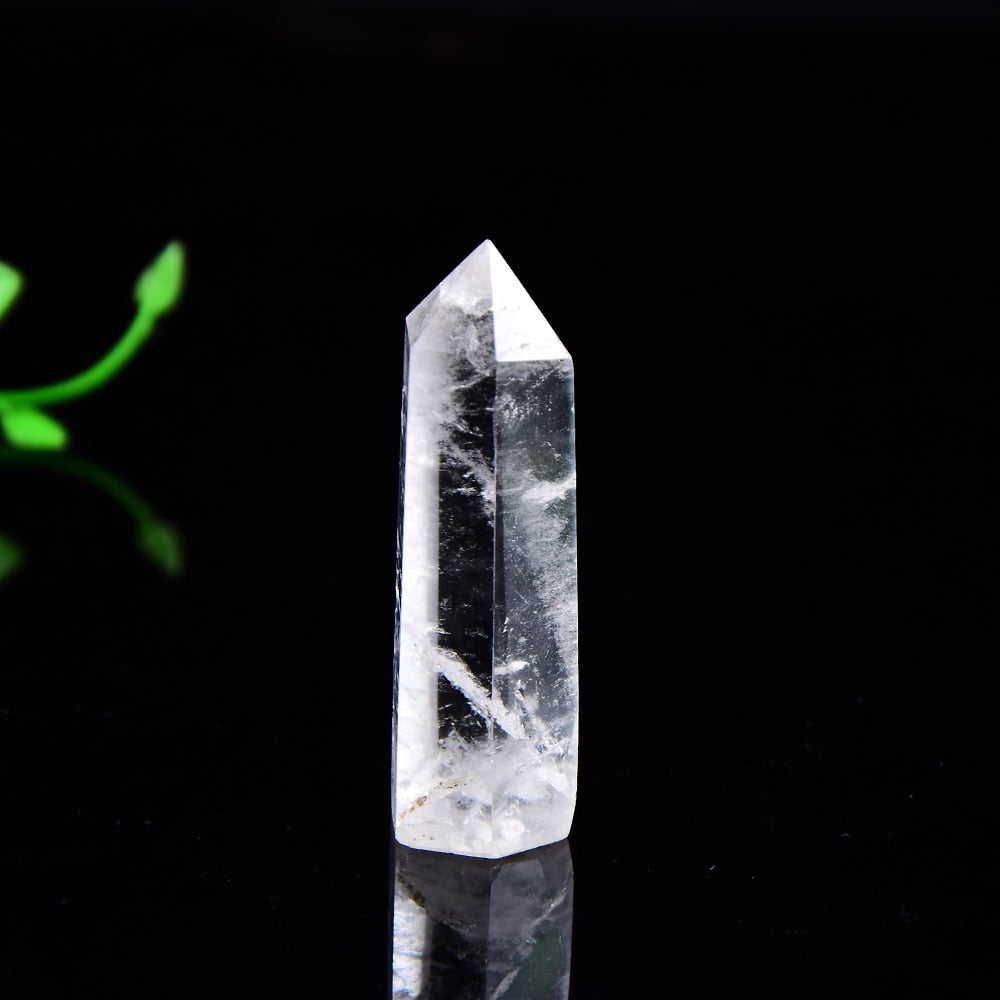 Natural Crystal Clear Quartz; Healing Stone; Hexagonal Prisms 50-80mm Obelisk; 1PC