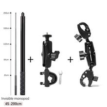 Load image into Gallery viewer, Motorcycle Camera Holder; Bracket Clamp Mount; Invisible Selfie Stick; Bike
