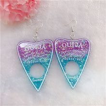 Load image into Gallery viewer, 1Pair Women Drop Earrings  Ouija Board  Flatback Glitter Dangle Jewelry

