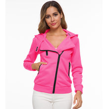 Load image into Gallery viewer, Women&#39;s Hooded Sweatshirt; Zipper; Slim Sleeves Multi-size XS-3XL
