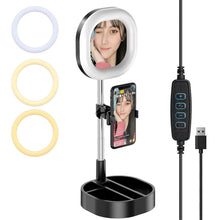 Load image into Gallery viewer, Universal USB Selfie Studio Photo Ring Lighting; Dimmable Lights; Stand
