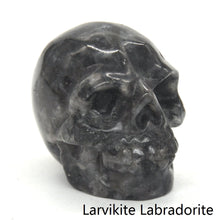 Load image into Gallery viewer, Natural Stone &amp; Crystal Carved Skull Decoration 1.5 Skull Statue; Healing; Reiki Figurine; Spiritual
