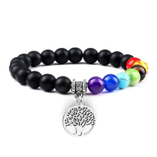 Load image into Gallery viewer, Chakra Life Tree Healing Bracelets (some adjustable); Natural Stone; Reiki; Yoga; Meditation
