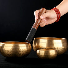 Load image into Gallery viewer, Nepal Handmade Tibet Buddha Singing Bowl; Yoga Meditation; Reiki
