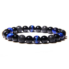 Load image into Gallery viewer, Natural Black Obsidian Hematite Tiger Eye Beads Bracelets
