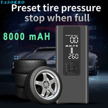 Load image into Gallery viewer, 8000mAh Portable Car Air Compressor 12V 150PSI Electric Cordless Tire Inflator Pump
