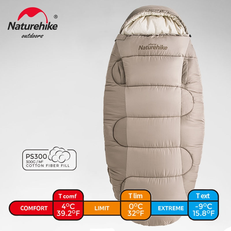 Naturehike Sleeping Bag PS300 Cotton Sleeping Bag; Outdoor Winter Camping