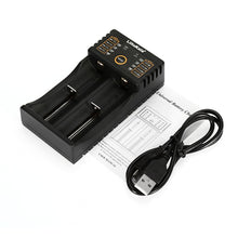 Load image into Gallery viewer, LiitoKala Lii-202 battery charger+2pcs LiitoKala Lii-50A 26650 5000mAh Rechargeable battery for flashlight,40-50A discharge
