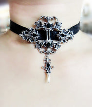 Load image into Gallery viewer, Unique Gothic Punk Sexy Black Lace Pendant Choker; Necklace Jewelry
