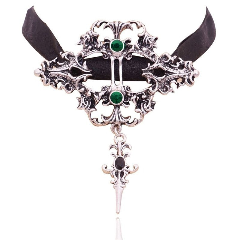 Unique Gothic Punk Sexy Black Lace Pendant Choker; Necklace Jewelry