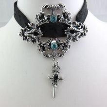 Load image into Gallery viewer, Unique Gothic Punk Sexy Black Lace Pendant Choker; Necklace Jewelry
