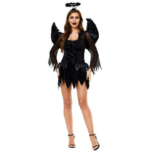 Load image into Gallery viewer, Halloween Cosplay Costumes Feather Angel Fairy Wing Fantasy Ghost Vampire Dress
