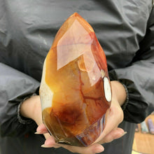 Load image into Gallery viewer, 80-550g Natural Carnelian Jasper Flame Quartz Crystal; 80-550g Wand Specimen Point
