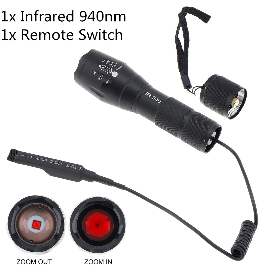 LED IR Flashlight 1000 Lumen; Night Vision Accessory; 10w; 940m/ 850nm