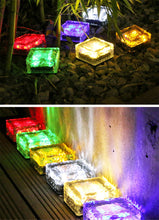 Load image into Gallery viewer, Solar Brick Ice Cube Lights; Outdoor Waterproof; Landscape Path Lights
