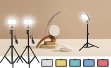 Load image into Gallery viewer, Photography LED Video Light Kit; Photo Studio Lighting; Panel Lamp With Tripod; RGB Filters
