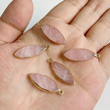 Load image into Gallery viewer, Natural Rose Quartz; Pendant; Bracelet; Charms for Jewelry Making; Earring Accessory
