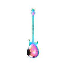 Load image into Gallery viewer, Coffee Spoon; Stainless Steel; Dessert Spoon Ice Cream; Bass Guitar Teaspoon
