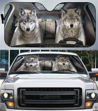 Load image into Gallery viewer, Wolf Car Sunshade; Auto Accessories; Assorted Animals
