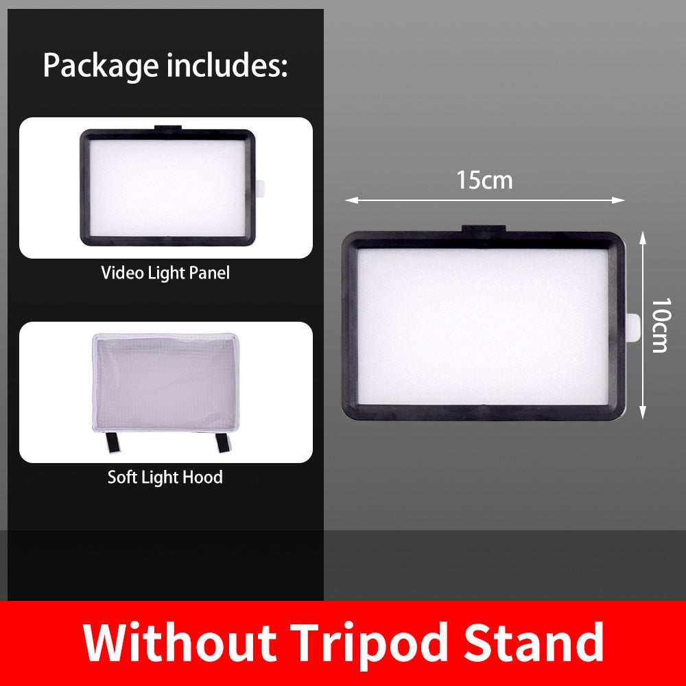 Photography LED Video Light Kit; Photo Studio Lighting; Panel Lamp With Tripod; RGB Filters
