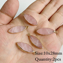 Load image into Gallery viewer, Natural Rose Quartz; Pendant; Bracelet; Charms for Jewelry Making; Earring Accessory
