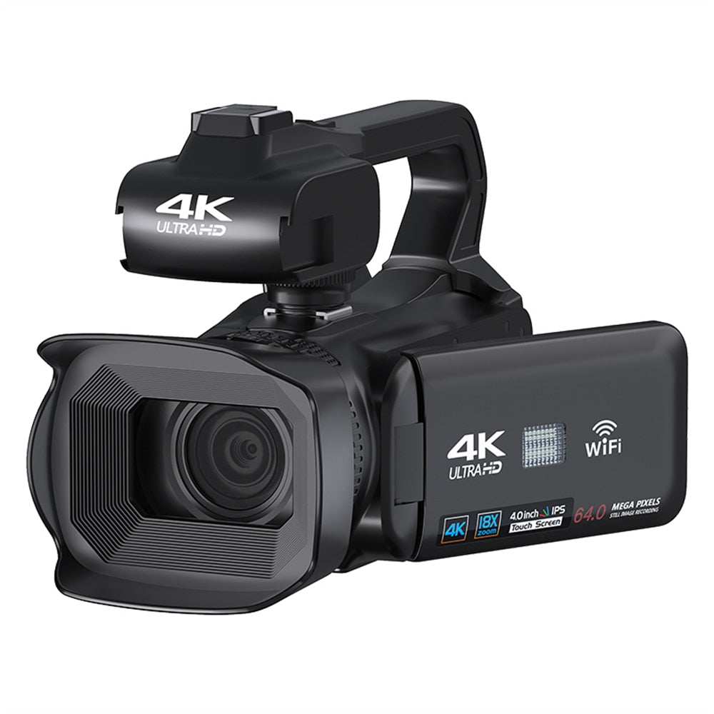 18X 64MP 4K Digital Camera; Professional YouTube; Vlog Streaming; WIFI