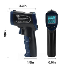Load image into Gallery viewer, Infrared Thermometer Digital IR Laser Temperature Meter Pyrometer Imager Non Contact Termometro C/F Light Alarm

