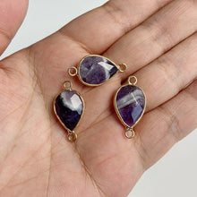 Load image into Gallery viewer, Natural Purple Crystal Quartz Stone Amethyst; Pendant; Earring; Charm for Handmade Jewelry Making
