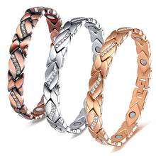 Load image into Gallery viewer, Vintage Copper Color Magnetic Bracelets for Women Arthritis Pain Relief
