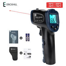 Load image into Gallery viewer, Infrared Thermometer Digital IR Laser Temperature Meter Pyrometer Imager Non Contact Termometro C/F Light Alarm
