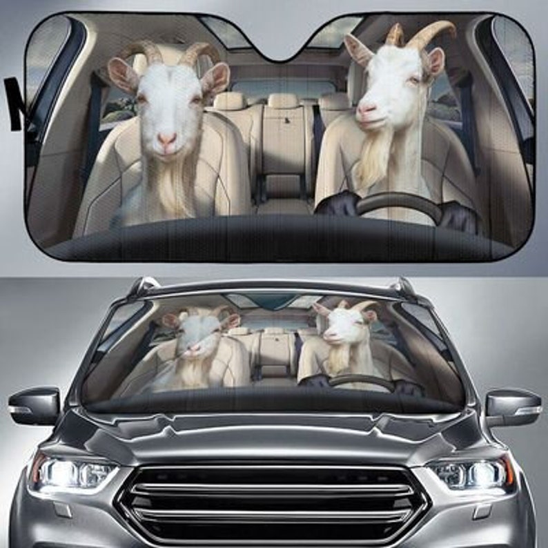 Tongue Out Cow Car Sunshade - Cattle & Animals