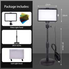 Load image into Gallery viewer, Photography LED Video Light Kit; Photo Studio Lighting; Panel Lamp With Tripod; RGB Filters
