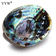 Load image into Gallery viewer, 132x95x36mm Large Abalone Shell(4-6&quot;) Rainbow Multicolor Oval Smudge Bowl With Velvet Pouch Hole Shell Jewelry Holder For Gift
