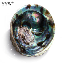 Load image into Gallery viewer, 132x95x36mm Large Abalone Shell(4-6&quot;) Rainbow Multicolor Oval Smudge Bowl With Velvet Pouch Hole Shell Jewelry Holder For Gift

