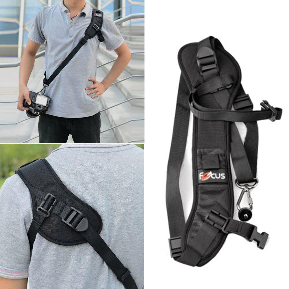 High Quality Focus F-1 Quick Carry Speed Sling soft Shoulder Sling Belt Neck Strap For Camera DSLR Black