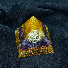 Load image into Gallery viewer, Aura Crystal Orgone Energy Converter Orgonite Pyramid Soothe The Soul Stone That Change The Magnetic Field Of Life Resin Jewelry
