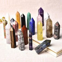 Load image into Gallery viewer, 30 Color Natural Stones Crystal Point Wand Amethyst Rose Quartz Healing Stone Energy Ore Mineral Crafts Home Decoration 1PC
