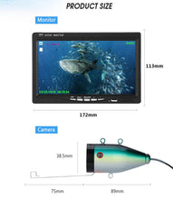 Load image into Gallery viewer, MAOTEWANG DVR Underwater Fishing Camera 7 inch HD Screen 30pcs LED AHD 1080P Camera For Ice/River/ Fishing 16G Card Fish Finder
