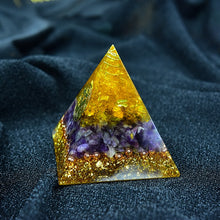 Load image into Gallery viewer, Aura Crystal Orgone Energy Converter Orgonite Pyramid Soothe The Soul Stone That Change The Magnetic Field Of Life Resin Jewelry
